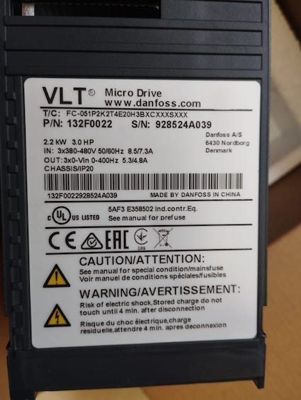 Danfoss FC-051P2K2T4 VLT Micro Drive FC-51 frequency converter